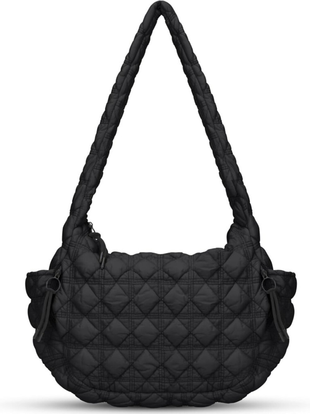 Large Quilted Puffer Tote Bag for Women - Stylish Nylon Shoulder & Crossbody Bag